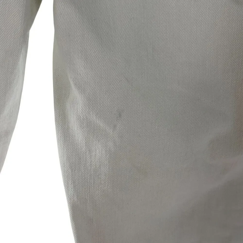 Mother White Cream Puffs Tomcat Ankle Straight Leg Jeans